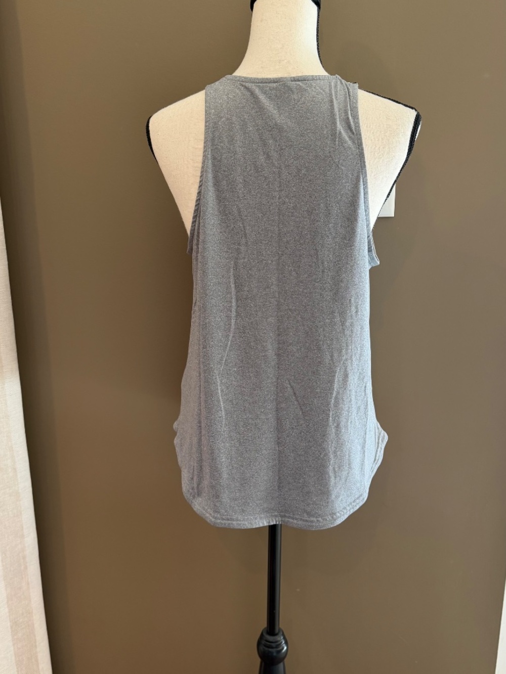 Adidas Women's Gray Athletic Tank, Black & White Straps, Size Medium - Picture 3 of 11